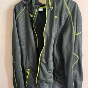 Nike Therma-Fit Jacket in Gray and Neon Green.
